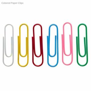 کلیپس کاغذ لعاب رنگی 5 سانتی متر بسته 50 عددی