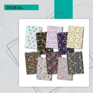 دفتر فانتزی جلد پارچه ای وزیری آلند 100 برگ صحافی